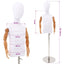 Justerbar 120-150 cm Mannequin med Base Unisex PP Hvid