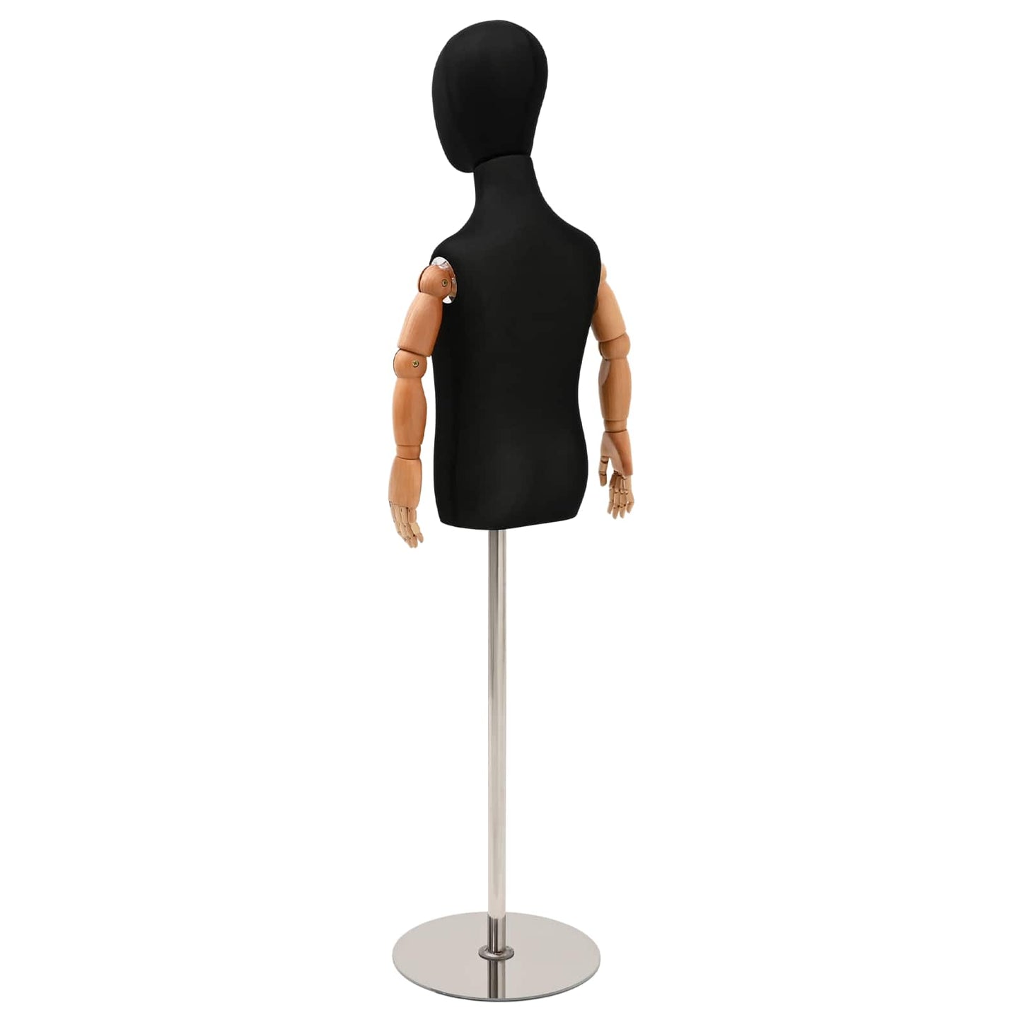 Justerbar 120-150 cm Mannequin med Base Unisex PP Sort