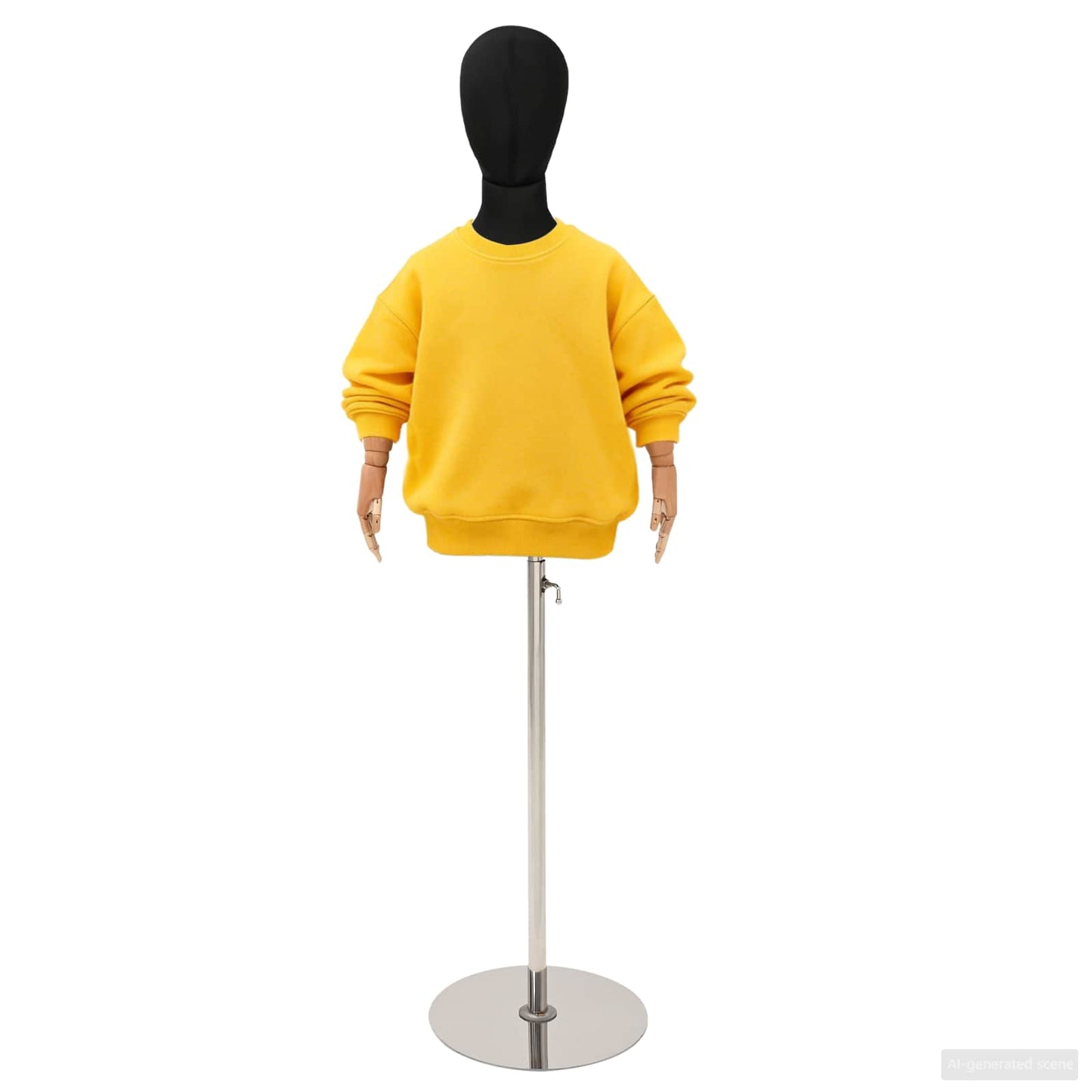 Justerbar 120-150 cm Mannequin med Base Unisex PP Sort