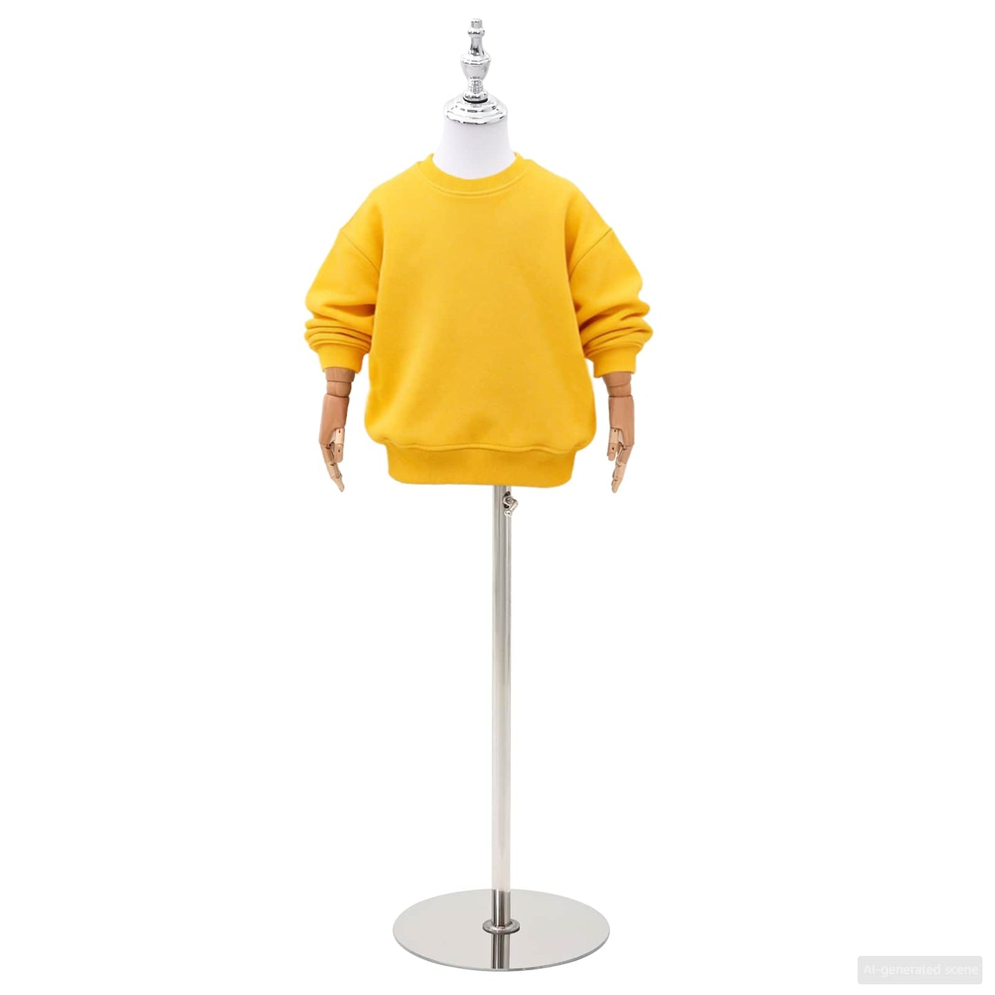 Justerbar 120-150 cm Mannequin med Base Unisex PP Hvid