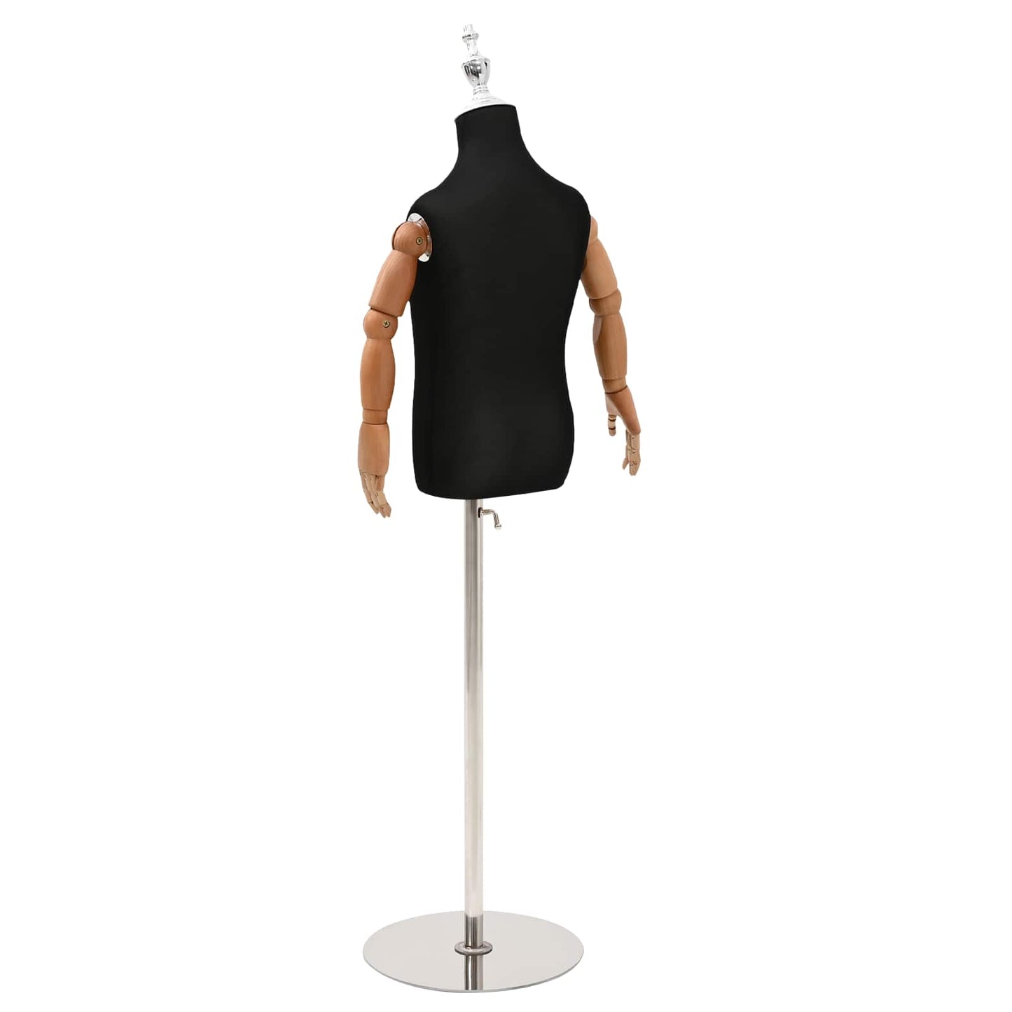 Justerbar 120-150 cm Mannequin med Base Unisex PP Sort