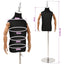 Justerbar 120-150 cm Mannequin med Base Unisex PP Sort