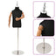 Justerbar 120-150 cm Mannequin med Base Unisex PP Sort