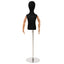Justerbar 120-157 cm Mannequin med Base Unisex PP Sort