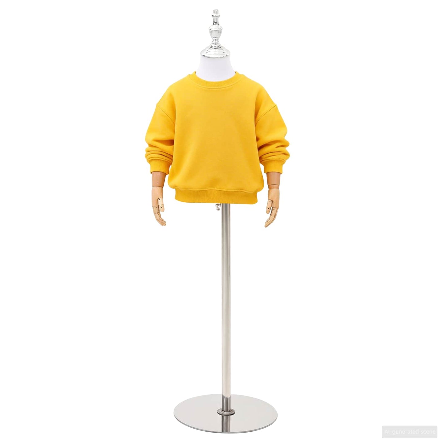 Justerbar 120-157 cm Mannequin med Base Unisex PP Hvid