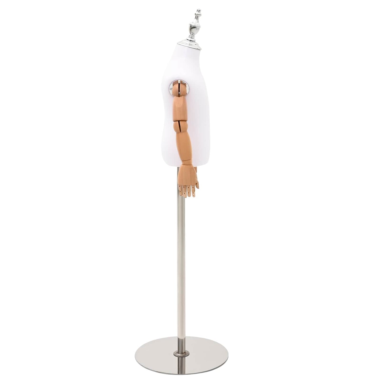 Justerbar 120-157 cm Mannequin med Base Unisex PP Hvid