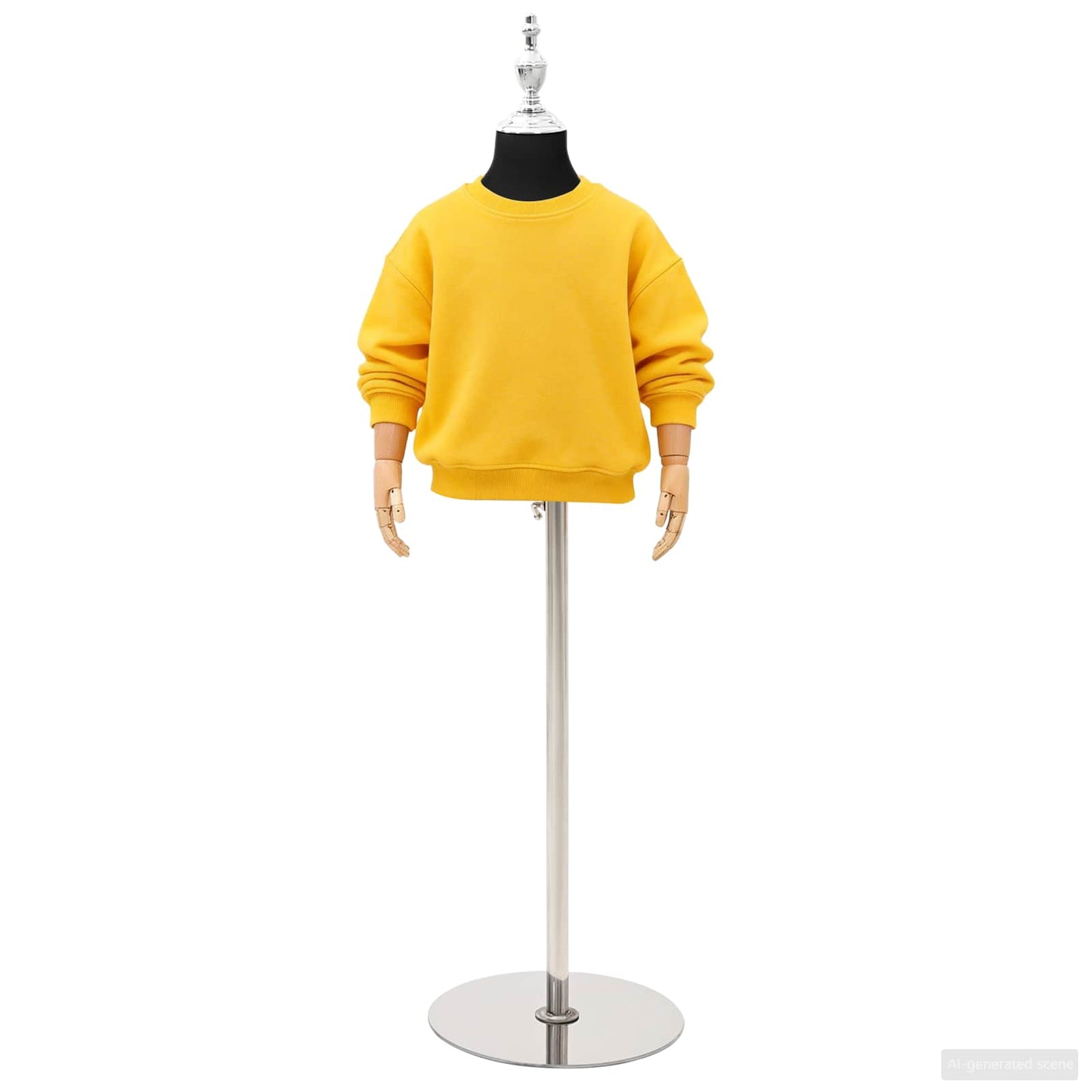 Justerbar 120-157 cm Mannequin med Base Unisex PP Sort