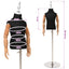 Justerbar 120-157 cm Mannequin med Base Unisex PP Sort
