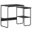 Skrivebord med opbevaring Sort eg 100 x 50 x 75 cm