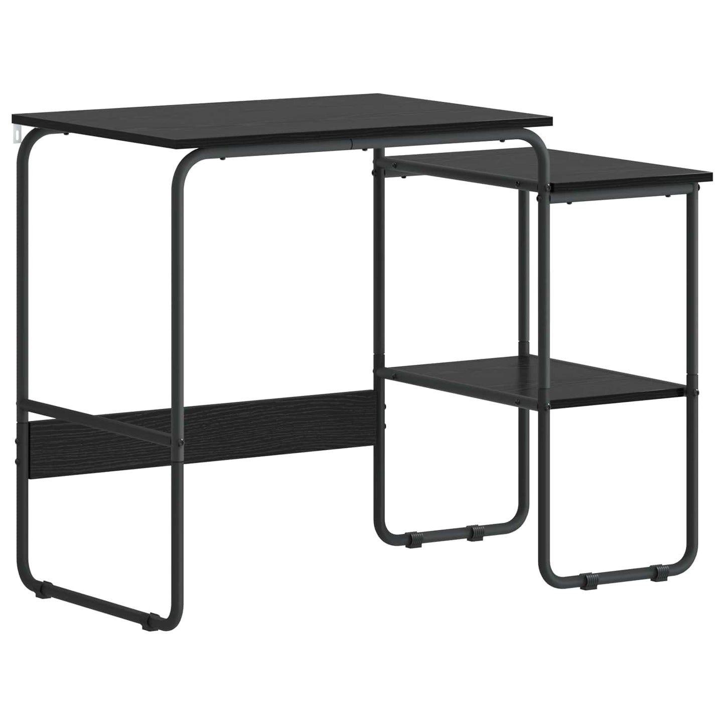 Skrivebord med opbevaring Sort eg 100 x 50 x 75 cm