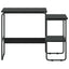 Skrivebord med opbevaring Sort eg 100 x 50 x 75 cm