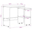 Skrivebord med opbevaring Sort eg 100 x 50 x 75 cm