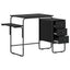 Skrivebord med opbevaring Sort eg 120 x 50 x 75 cm