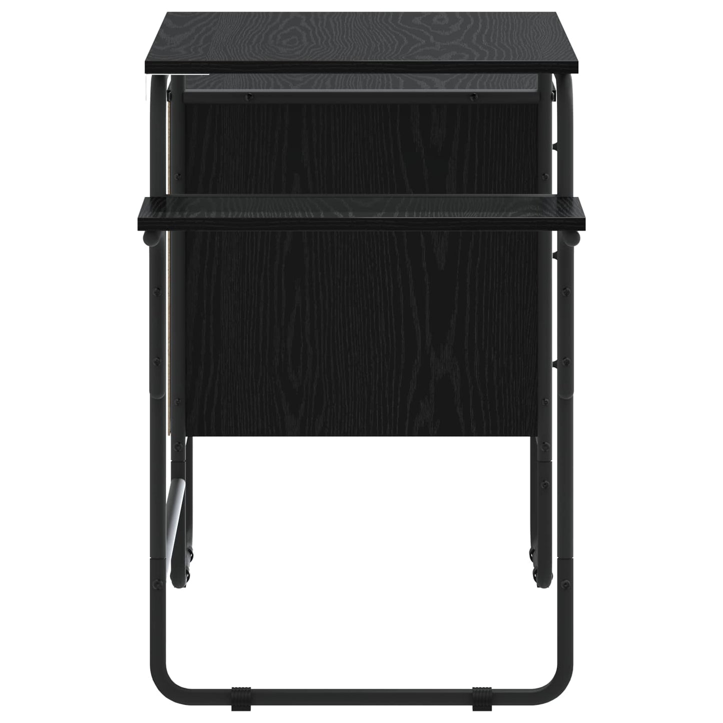 Skrivebord med opbevaring Sort eg 120 x 50 x 75 cm
