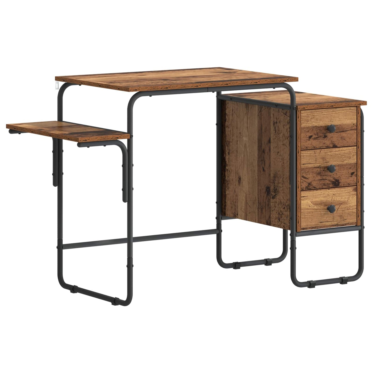 Skrivebord med opbevaring Egetræ 120 x 50 x 75 cm