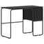 Skrivebord med opbevaring Sort eg 100 x 50 x 75 cm