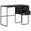 Skrivebord med opbevaring Sort eg 100 x 50 x 75 cm