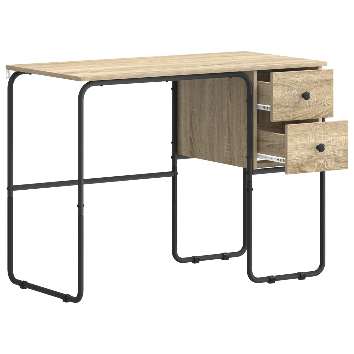 Skrivebord med opbevaring Sonoma-eg 100 x 50 x 75 cm