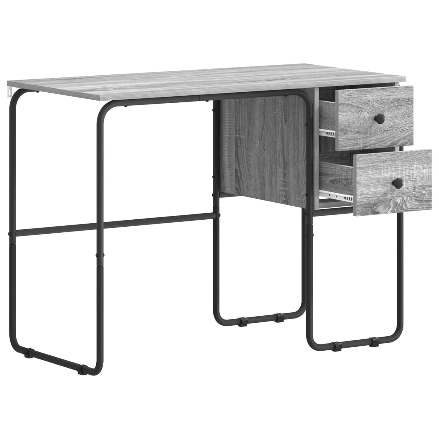 Skrivebord med opbevaring Grå Sonoma 100 x 50 x 75 cm
