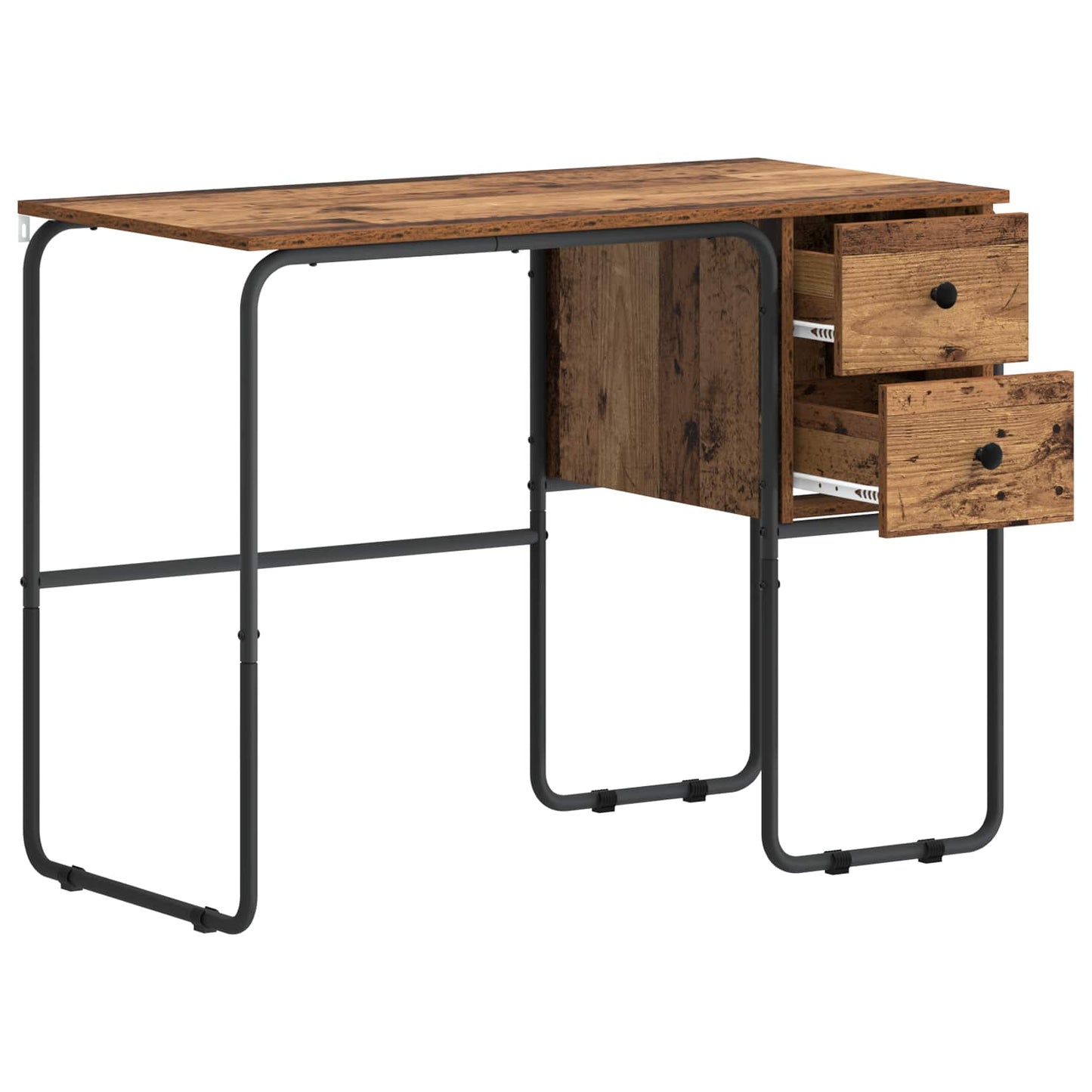 Skrivebord med opbevaring Egetræ 100 x 50 x 75 cm