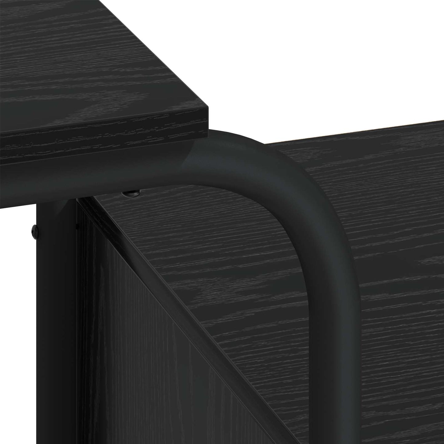 Skrivebord med opbevaring Sort eg 145 x 50 x 75 cm