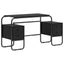 Skrivebord med opbevaring Sort eg 145 x 50 x 75 cm