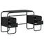 Skrivebord med opbevaring Sort eg 145 x 50 x 75 cm