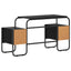 Skrivebord med opbevaring Sort eg 145 x 50 x 75 cm