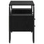 Skrivebord med opbevaring Sort eg 145 x 50 x 75 cm