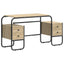 Skrivebord med opbevaring Sonoma-eg 145 x 50 x 75 cm