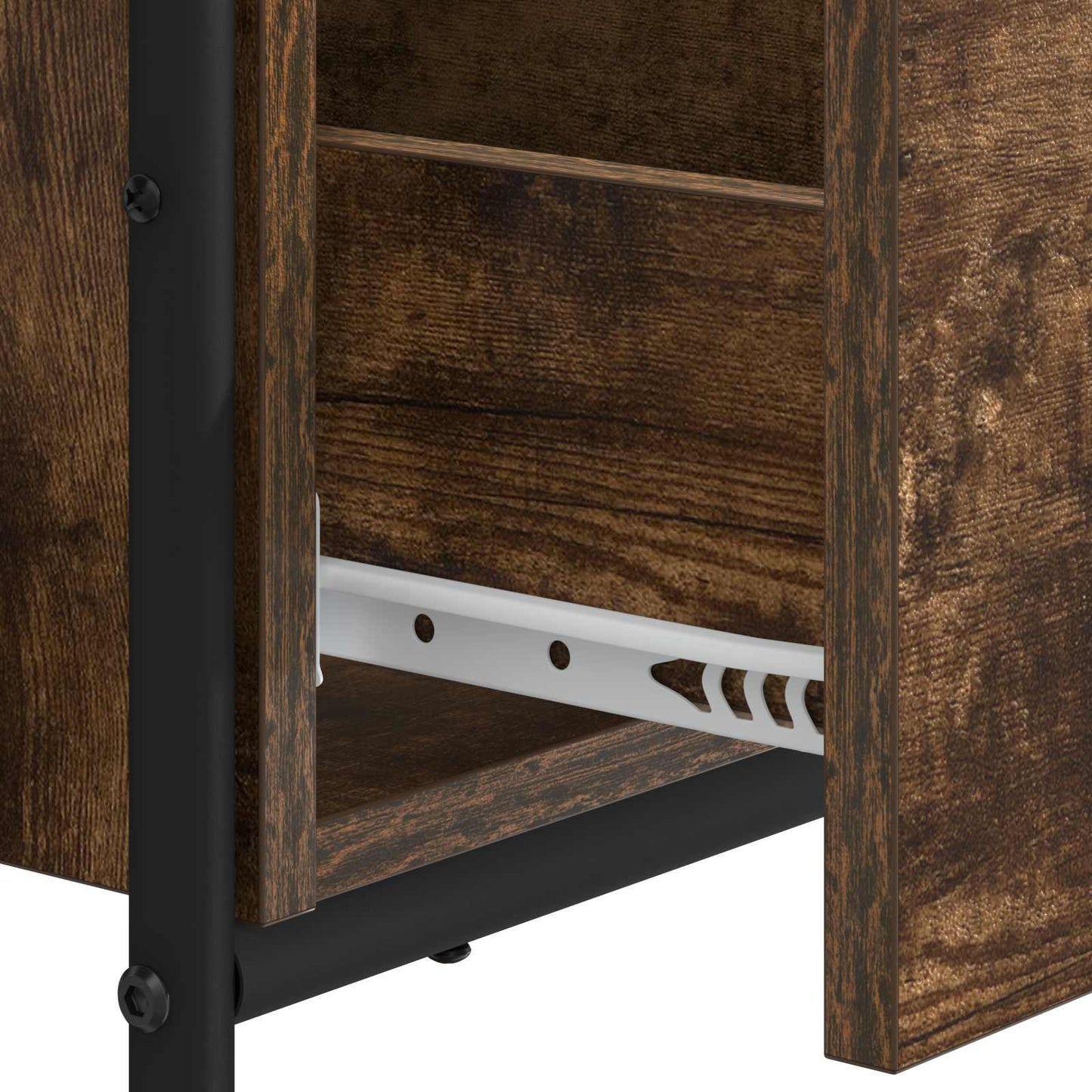Skrivebord med opbevaring Røget eg 145 x 50 x 75 cm