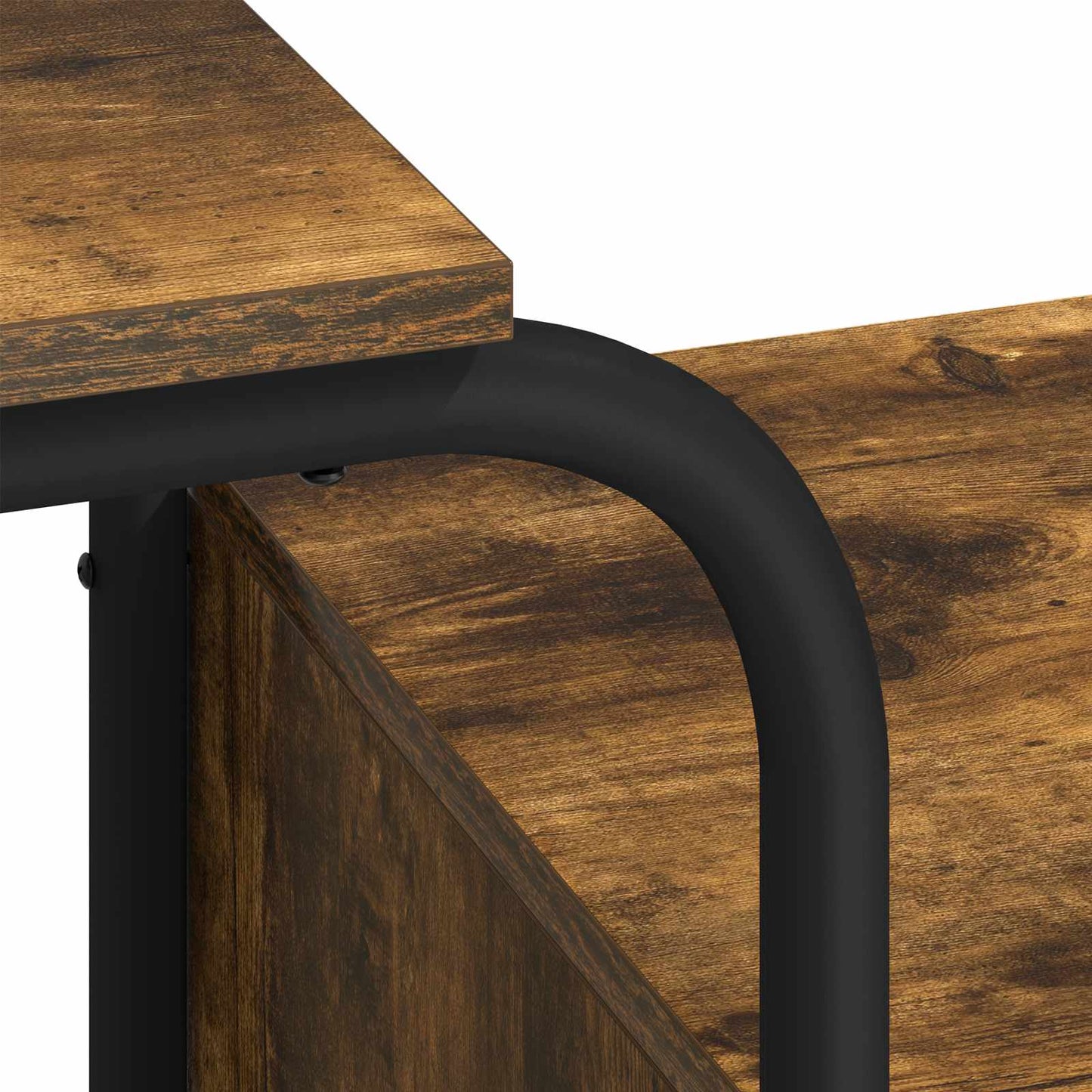 Skrivebord med opbevaring Røget eg 145 x 50 x 75 cm