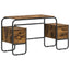 Skrivebord med opbevaring Røget eg 145 x 50 x 75 cm