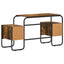 Skrivebord med opbevaring Røget eg 145 x 50 x 75 cm