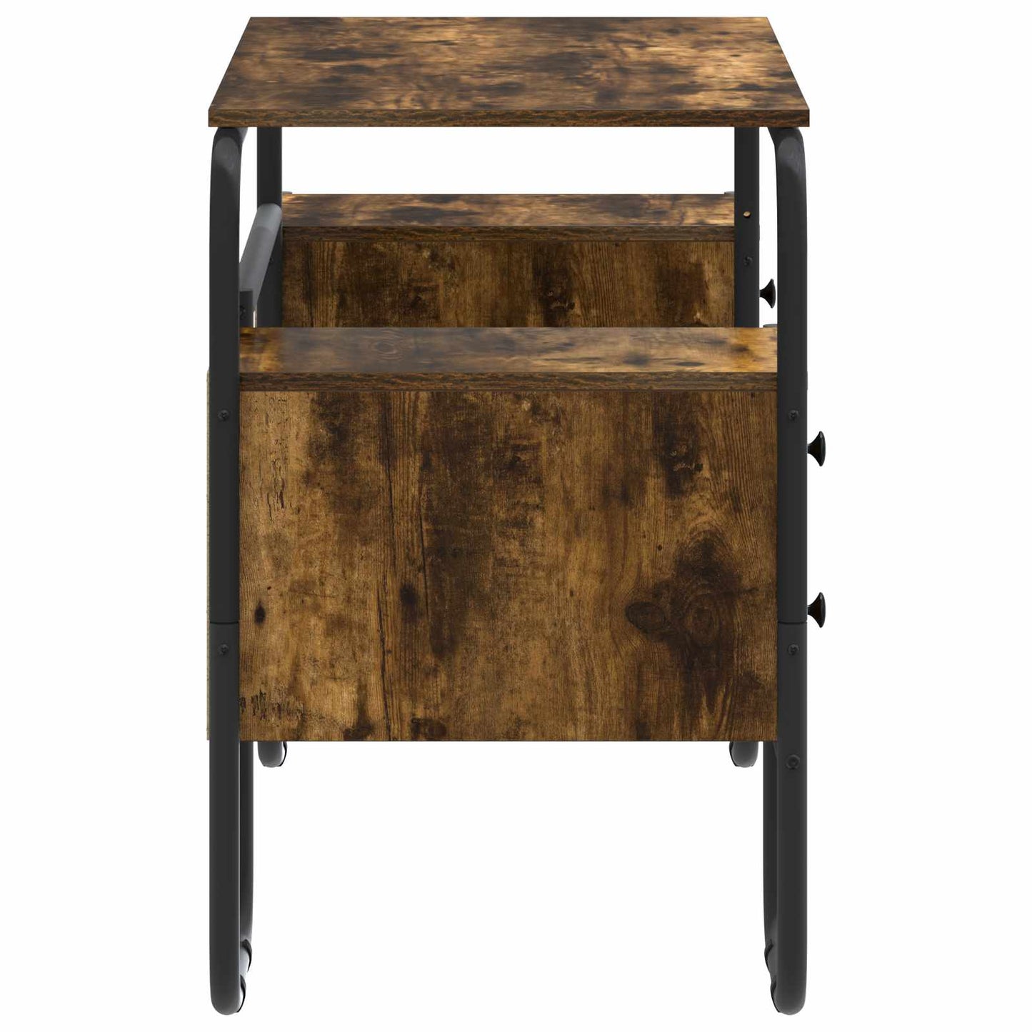 Skrivebord med opbevaring Røget eg 145 x 50 x 75 cm