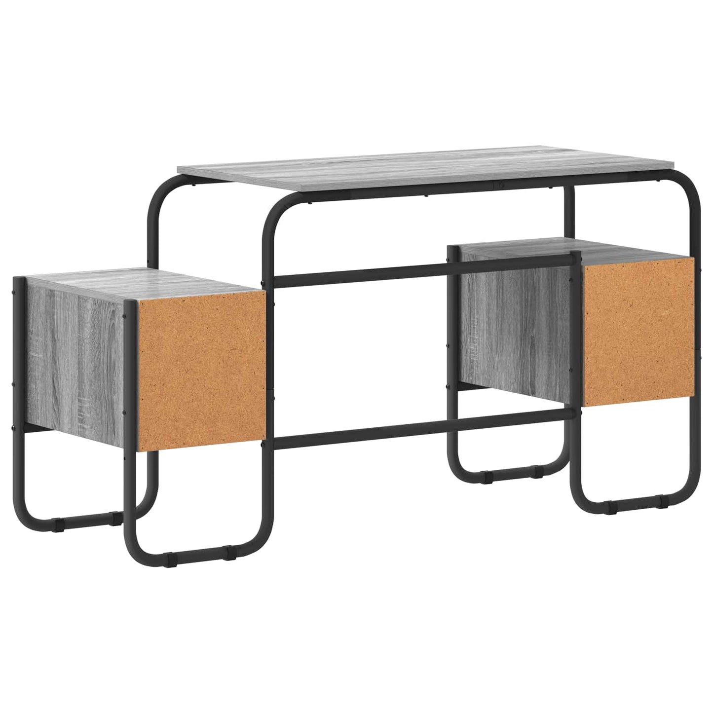 Skrivebord med opbevaring Grå Sonoma 145 x 50 x 75 cm