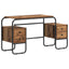 Skrivebord med opbevaring Egetræ 145 x 50 x 75 cm