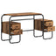 Skrivebord med opbevaring Egetræ 145 x 50 x 75 cm