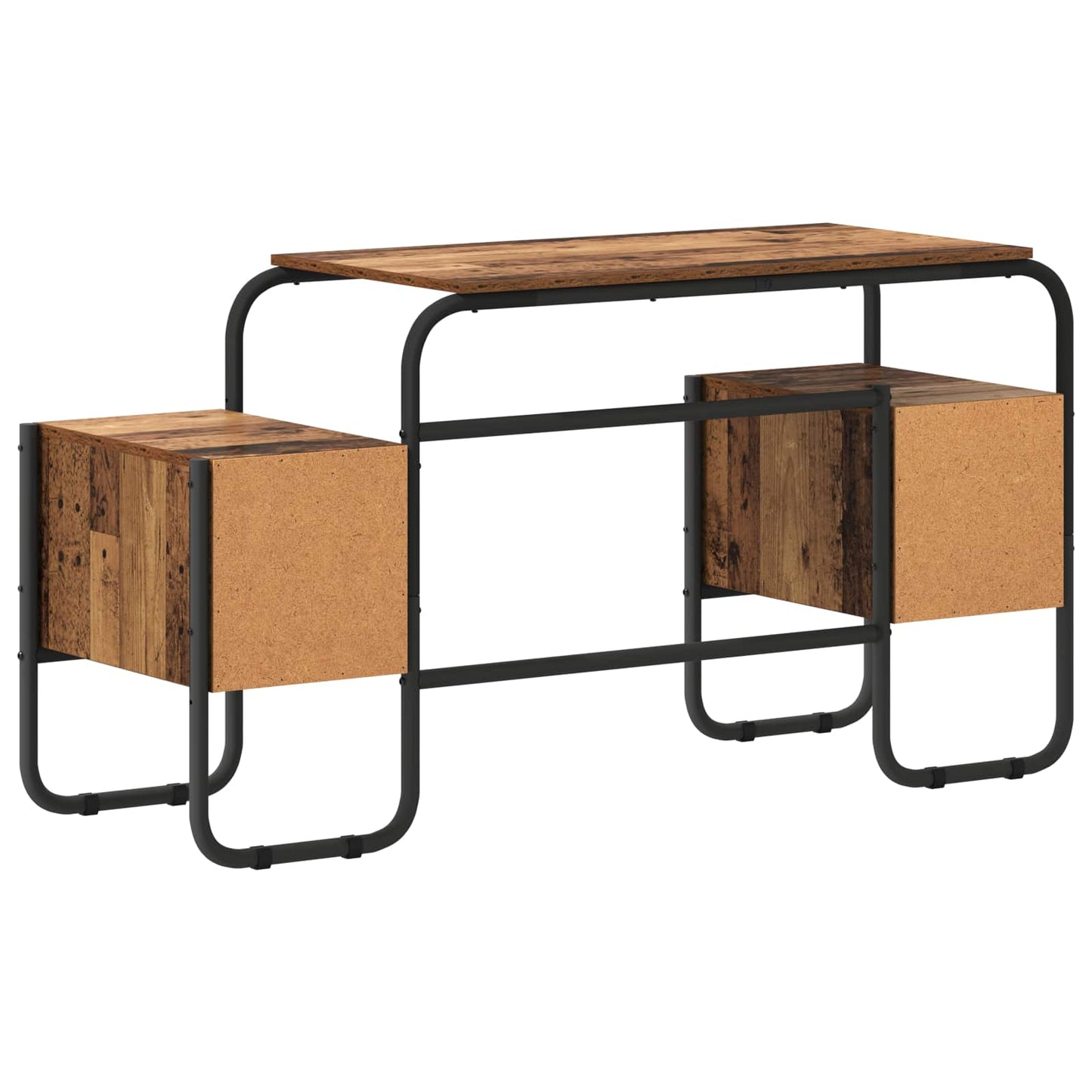 Skrivebord med opbevaring Egetræ 145 x 50 x 75 cm