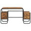 Skrivebord med opbevaring Egetræ 145 x 50 x 75 cm