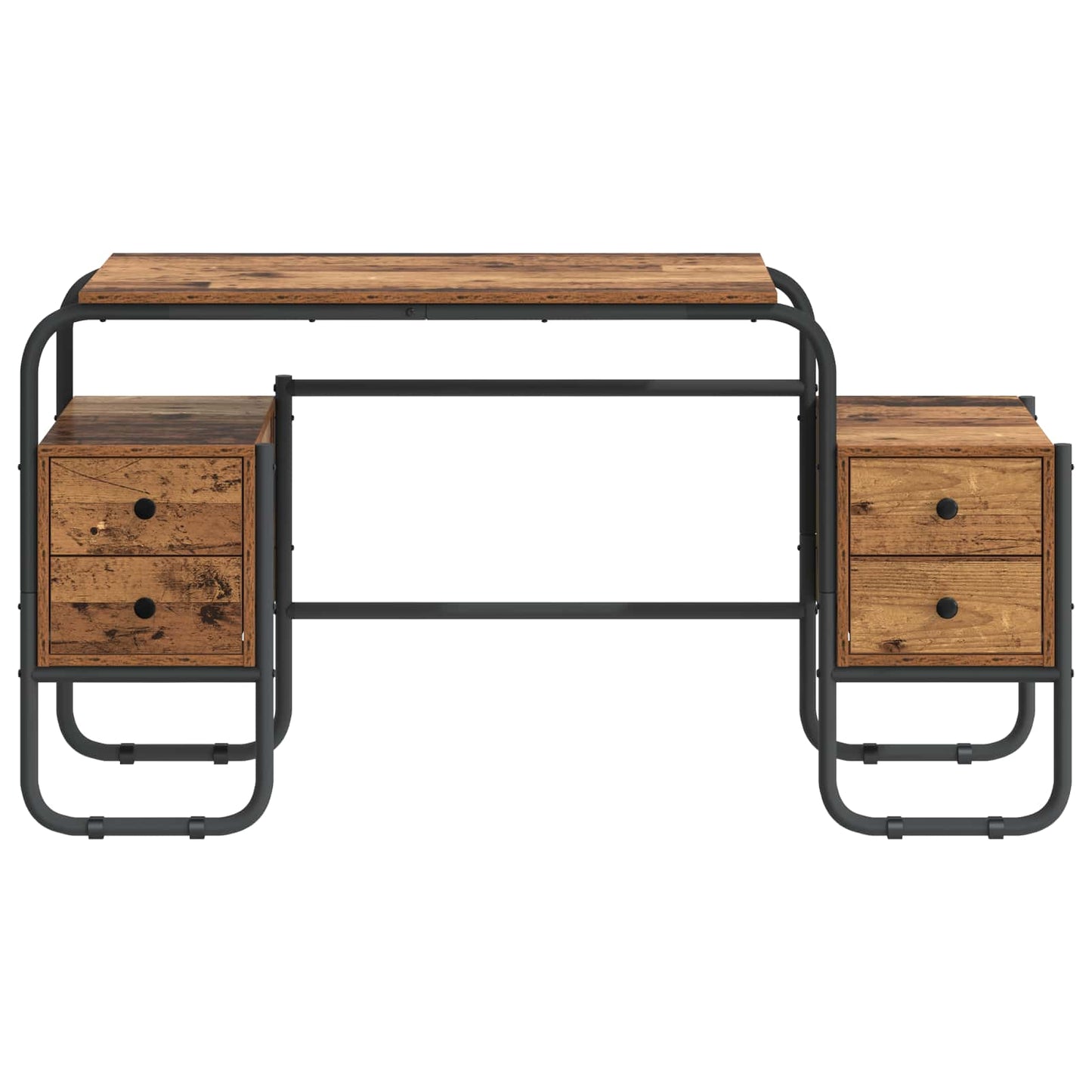 Skrivebord med opbevaring Egetræ 145 x 50 x 75 cm