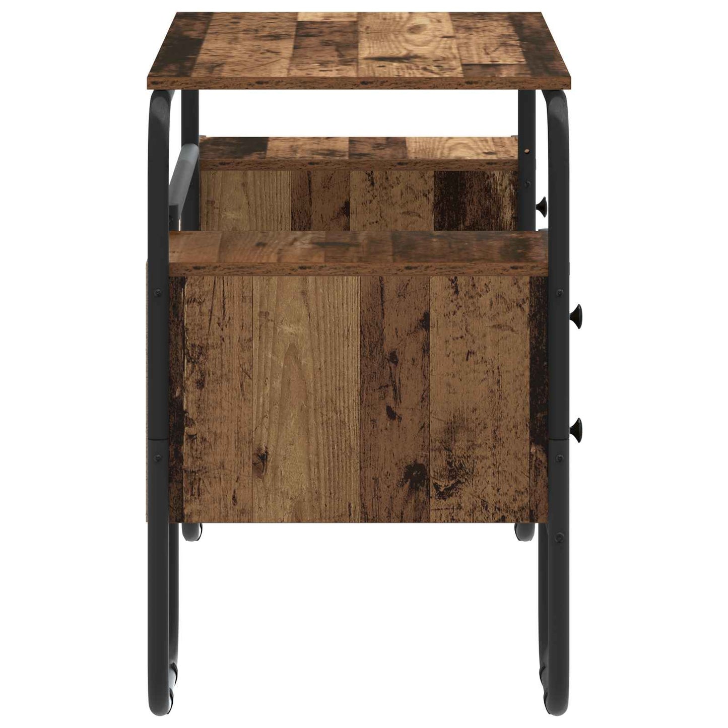 Skrivebord med opbevaring Egetræ 145 x 50 x 75 cm