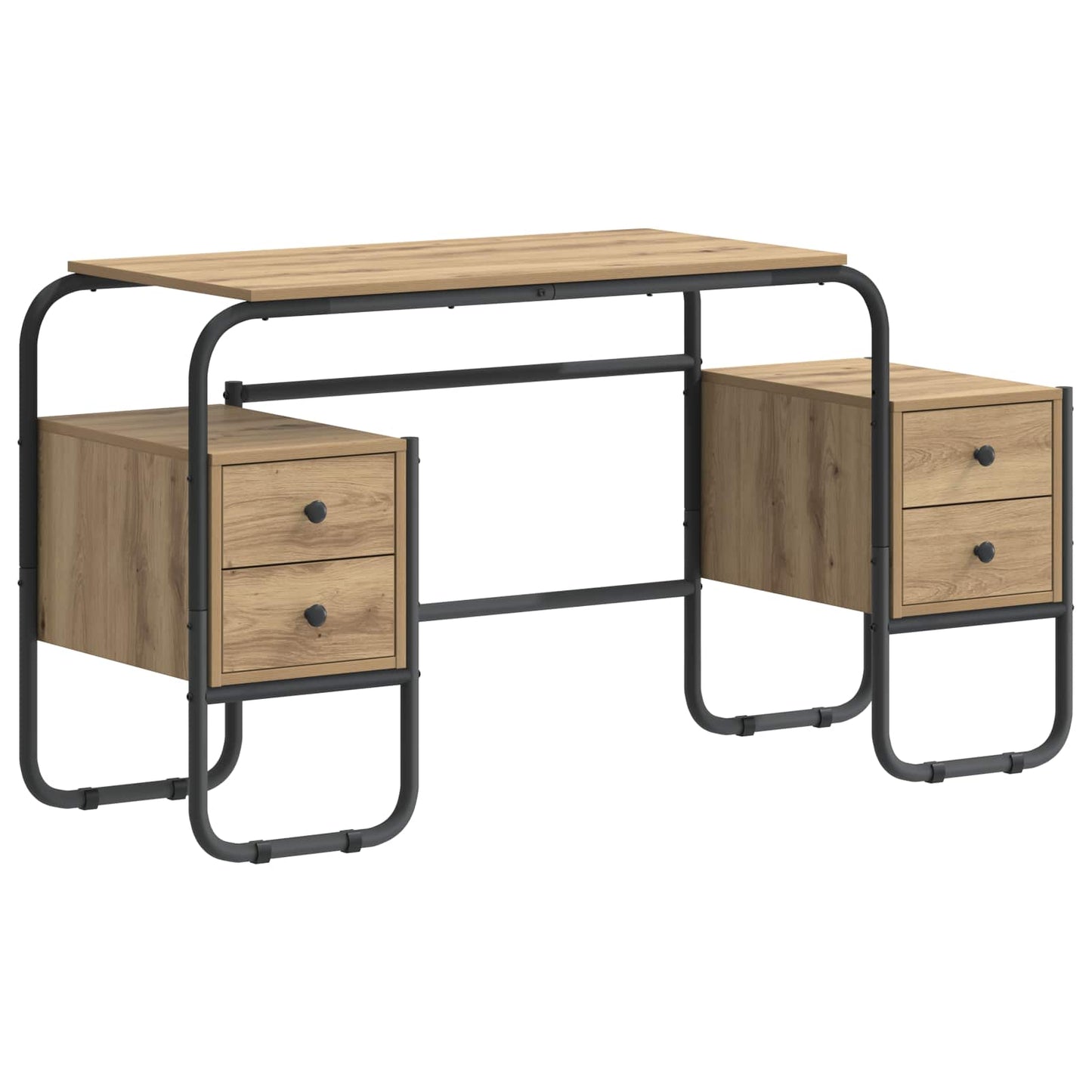 Skrivebord med opbevaring Artisan-eg 145 x 50 x 75 cm