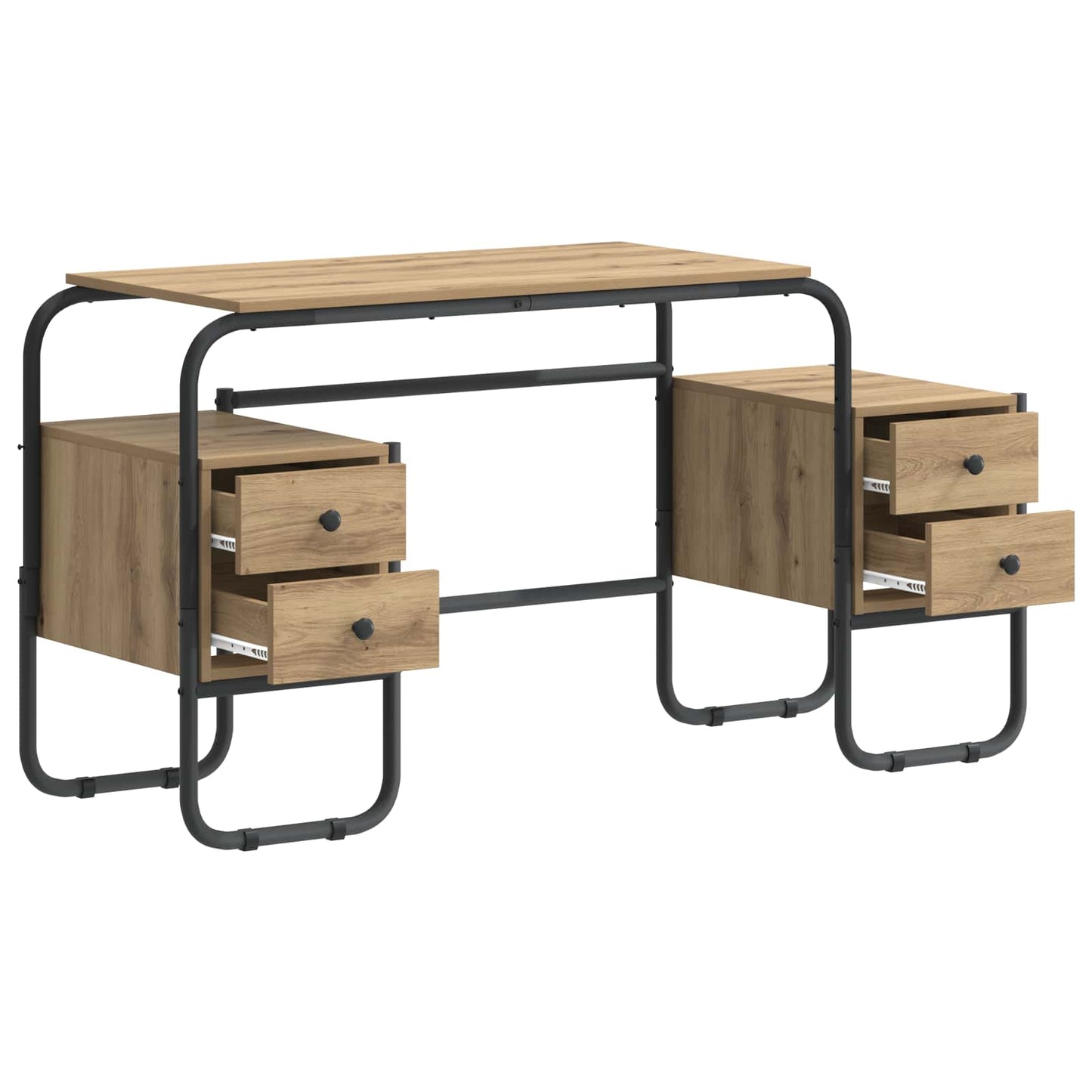 Skrivebord med opbevaring Artisan-eg 145 x 50 x 75 cm