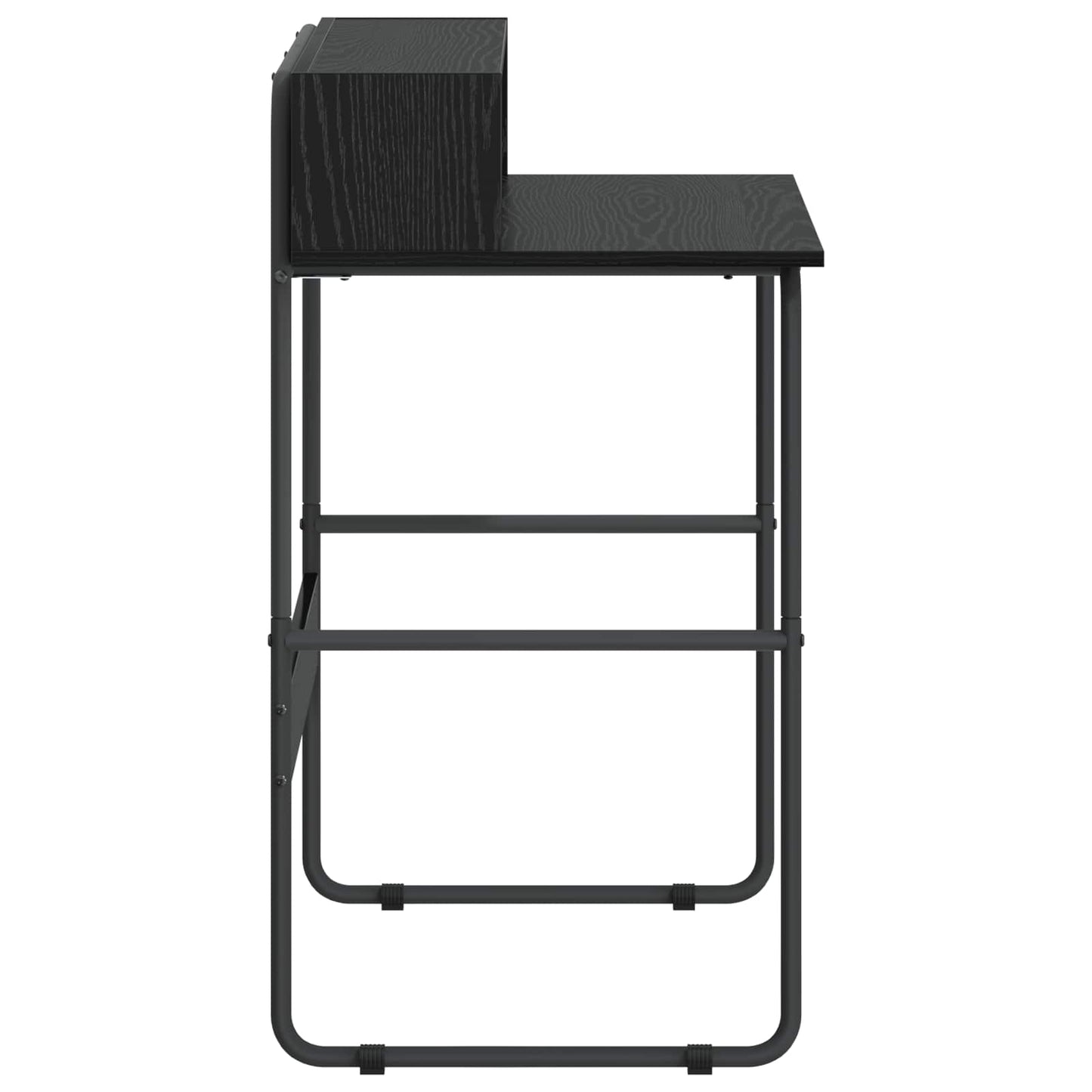 Skrivebord med opbevaring Sort eg 80 x 50 x 91 cm