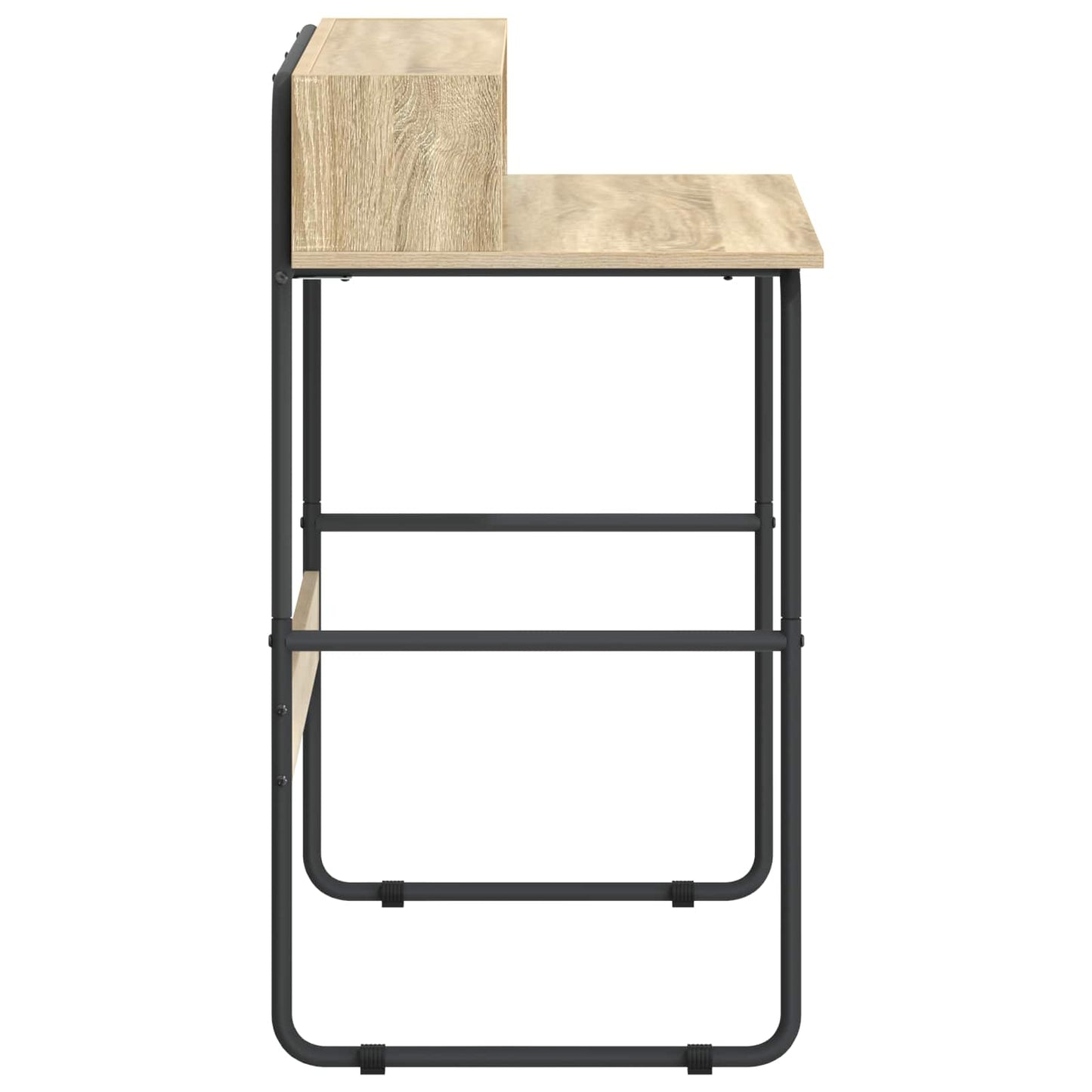 Skrivebord med opbevaring Sonoma-eg 80 x 50 x 91 cm