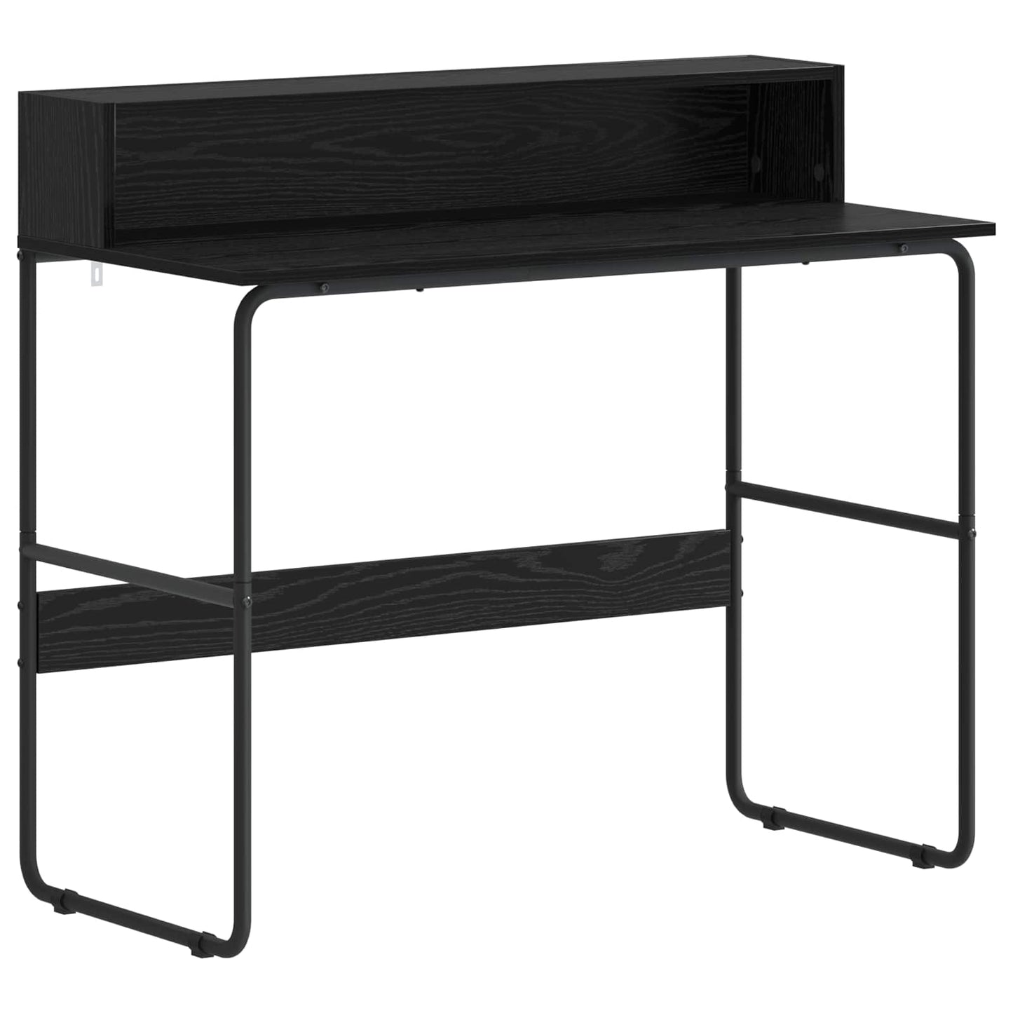Skrivebord med opbevaring Sort eg 100 x 50 x 91 cm