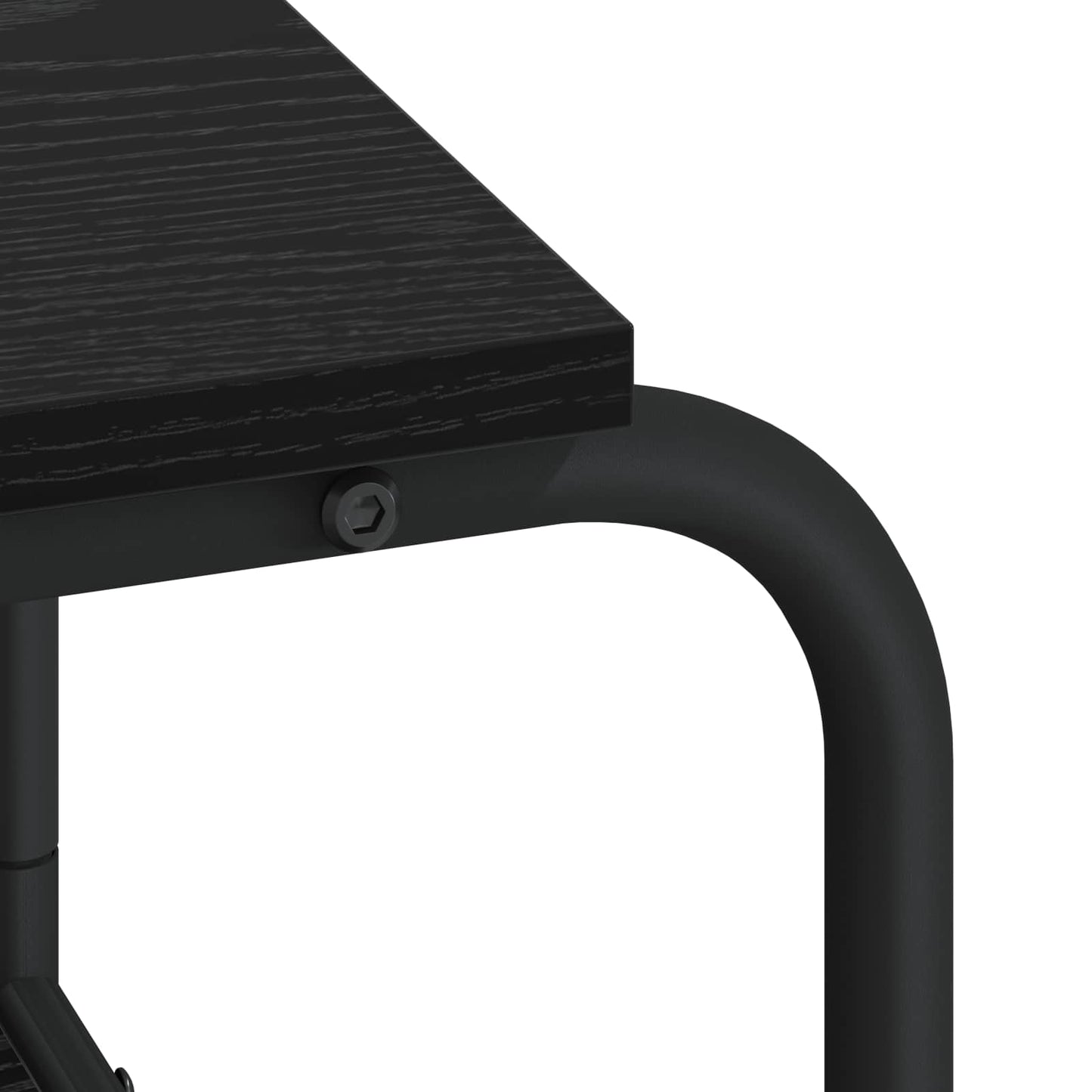 Skrivebord med opbevaring Sort eg 113,5 x 52 x 75,5 cm