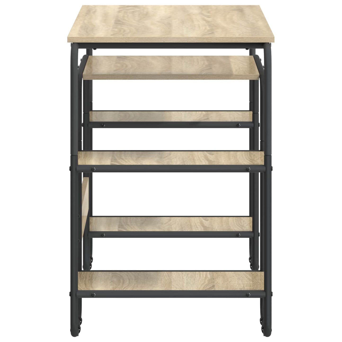Skrivebord med opbevaring Sonoma-eg 113,5 x 52 x 75,5 cm