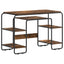 Skrivebord med opbevaring Røget eg 113,5 x 52 x 75,5 cm